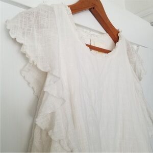 Anthropologie Maeve |  gauzy top w layered ruffles